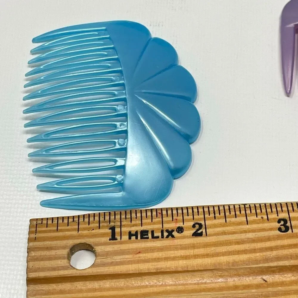 Set of 16 Vintage Small Tuck Hair Side Combs Hair Accessories Made in Hong Kong